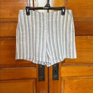Rachel Zoe Blue & White Striped Bermuda Shorts